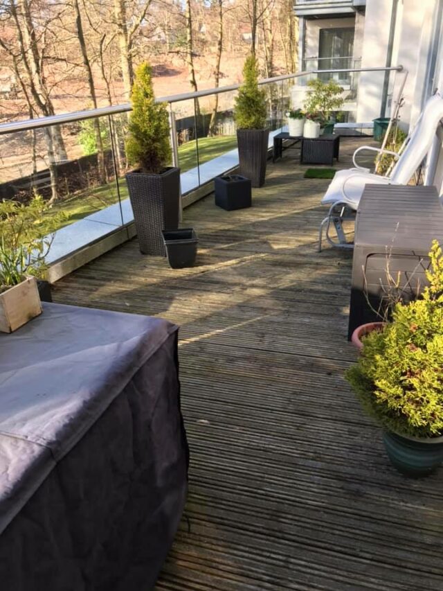 Springfield Balcony before Easigrass artificial grass installation